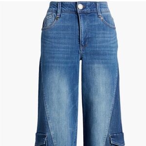 Wit & Wisdom 'Ab'Solution Colorblock Wide Leg Cargo Jeans